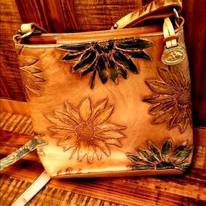 Authentic Brahmin Embossed Sunflower Purse